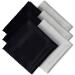 10 Pcs Premium Microfiber Cleaning Cloths for Lens Glasses & Screens - Black Saw Tooth Edge - Buy Online on GoSupps.com