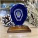 JUKUCKV Natural Blue Crystal Agate Slice Spiritual Support Decor for Home & Office - Buy Online on GoSupps.com