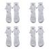 LELEBEAR Magnetic Hand Holding Socks Funny Magnetic Suction 3D Doll Couple Sock Holding Hand Sock for Couple Cotton 4 Pairs * White