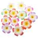 Lurrose Bridal Hair Clip 12 Pieces Hawaiian Plumeria Flower Hair Clip Hawaiian Foam Flower Hair Clip Hair Accessories for Beach Party Artificial Wreath