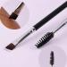 Double Ended Eyebrow Brush Angled Brow Brush with Spoolies Portable Makeup Tool 5.9in - Buy Online on GoSupps.com