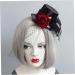 FRCOLOR Womens Headbands Eye Veil Wedding Veil Witch Hats for Women Costumes for Girls Mini Tiara Mini Tea Party Hats for Women Lady Hair Clip Hairpins Red Rose Halloween Miss - Buy Online on GoSupps.com
