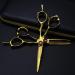 Hair Cutting Scissors 5 Inch Professional Steel Scissor Gold Hair Scissors Haircut Thinning Barber Tools Cutting Shears Hairdressing Scissors Set One Color