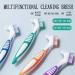 4 Packs Denture Brush Double Bristle Head Denture Brush Denture Cleaning Brush Multi-Layered Bristles False Teeth Brush for Denture Care - Buy Online on GoSupps.com