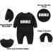 Culbutomind Baby Twins Bodysuits Double Trouble Romper Outfit with Hat - Black, 9-12 Months - Buy Online on GoSupps.com