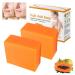 Lovelycat Savon de papaye claircissant la peau le savon de papaye contenant de l'acide hyaluronique r tinol am liore le teint in gal et hydrate le corps et le visage (2PC)