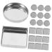 90 Pcs Aluminum Empty Blusher & Eyeshadow Palette Pans - Square Metal Makeup Container | 2.5x2.5cm - Buy Online on GoSupps.com