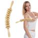 Vueinrg fascia roll wood with handle fascia rod wood massage roller massage tab fascia cellulite scooter wooden massage roller for back legs neck body (wood color 41 cm)