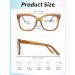 Buy JIM HALO Blue Light Blocking Glasses for Women - Oversized Square Design Metal CP Temples Stylish Brown - Protect Your Eyes While Using Computers - Buy Online on GoSupps.com