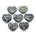 Natural Crystal Rough Natural Crystal Rough 2PCS Natural Rose Quartz Crystal Love Heart Home Decoration ChakraReiki Gemstone Agate Specimen Pecimen Gift Exorcise Evil Spirits Money Drawing (Color : L 20X20X8mm Zebra Stone