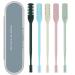 Nose Hair Trimmer 5Pcs Double Sided Nasal Hair Cutter 360 Rotating Portable Manual Nose Hair Scissors Washable Nose Trimmer for Women & Men Travel Essentials