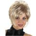 Blonde pixie wig short curly synthetic wigs for women-heat-resistant fiber fashion party full of wig with pony hairstyle + Wig Cap a