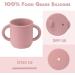 Prinper Silicone Baby Sippy Cup 2-in-1 Training Cup for Toddlers, 7 Oz Pink - Buy Online on GoSupps.com