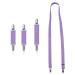 PEUTIER 4pcs Mitten Clips and Hat Clip Elastic Stainless Steel Winter Glove Clips Glove Attachment Clips Mitten Holder String Attachment Straps for Toddlers Kids Adults Purple