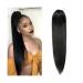 Ponytail Extension Drawstring Ponytail Extensions Straight Human Hair Extensions Brazilian Remy Hair Straight Ponytail Clip In Ponytail Hairpieces for Women Ponytail Hair Extension(Size:18Inch 150g) 18Inch 150g Straight Hair
