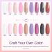 Lavender Violets 13 Pcs Gel Nail Polishes Set 9+3 Nude pink purple Nail Art Design UV LED Soak Off With Base Coat Matte n No Wipe Top Coat Nail File Starter Kit F687 D142 - Buy Online on GoSupps.com