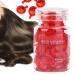 Capsules for hair care hair treatment serum improves the dryness and frizz effect hair care vitamin capsules moisturizing anti -frizz repair of hair damage essential (red)
