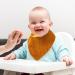 Surakey Muslin Baby Bibs - 100% Cotton Bandana Drool Bibs for Boys and Girls | Newborn Burp Cloth and Saliva Towel | Dark Grey - Buy Online on GoSupps.com