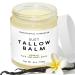 Suet Beef Tallow + Raw Honey Balm for Skin with Vanilla Essential Oil Natural Grass Fed Tallow Moisturizer for Face and Body (4oz)