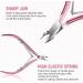 Acrylic Nail Clipper 5 in 1 Kit with Glass File, Cuticle Trimmer, Nipper & Pusher - Professional Manicure Pedicure Set for Gel Polish Removal - Christmas Gift (Pink) - Buy Online on GoSupps.com