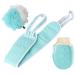 1 Set Bath Towel Loofah Suit Back Bathing Towel Back Strip for Shower Exfoliating Sponge Pad Shower sponges for Women Exfoliator Ladies Suits Shower Glove Mesh Miss Bath Products Blue Green