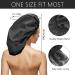 Extra Large Waterproof Shower Cap with XL Satin Lining for Thick Long Hair - Black - Buy Online on GoSupps.com