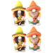 HOMSFOU 4 Pcs 1 Set Hawaiian Doll Summer Beach Party Decoration Nativity Ornaments for Kids Santa Ornament Plush Santa Gnome Cinco De Mayo Party Decorations Cloth Mexico Child Desktop Yellowx2pcs 20x13x9cmx2pcs