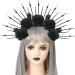 TQUXNGA Spiked Headbands Women Bride Flower Crown For Halloween Party Supply Floral Garlands Crown Hair Skull Floral Headbands Black - Buy Online on GoSupps.com