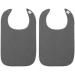 2pcs Adult Bibs for Elderly Washable Feeding Adult Bib with Crumb Catcher Waterproof Clothing Protectors Grey