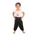 Lofbaz Children Hippy Thai Harem Aladdin Pirate Kids Pants Bohemian Baggy Colorful 4-5 Years Solid Black