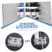 Homsfou Toothbrush Holder | Bathroom Organizer & Toothbrush Rack | Stainless Steel Toothbrush Cup - Silver (14x7.2x6cm) - Buy Online on GoSupps.com