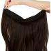 Halo Wavy Curly Synthetic Hair Extensions 20 Inch - Dark Brown Mix Light Auburn - No Clip Hidden Wire - Heat Resistant Fiber - OMGREAT - Buy Online on GoSupps.com