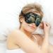 Soft & Comfortable Sleep Mask with Adjustable Strap - Green Leaves & Birdseye Eye Cover for Men & Women | Perfect for Travel & Work - Buy Online on GoSupps.com