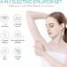 VOGOE 4-in-1 Epilator for Women - Rechargeable & Cordless Hair Removal with 21 Tweezers - Electric Razor for Face, Legs, Arms, Armpit, Bikini - 2 Speeds - Pink - Buy Online on GoSupps.com