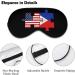 USA and Philippines Flags Puzzle Sleep Mask - Adjustable Strap Eye Cover for Sleeping, Blocks Light, Ideal for Night Travel and Naps - Men and Women - Buy Online on GoSupps.com