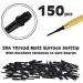 ONE80 Matt Black Soft Tip Dart Point 2BA Thread + 6 Pcs Replacement Points & 150 Extra Thick Flight Set - Buy Online on GoSupps.com