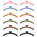 GTILE 12 Pcs Hold Everything Hair Flat Claw Clips for Thick and Thin Hair Strong Clip Double Row with 52 Teeth Straight and Curly Strong Clip Non-Slip (6 Colors)