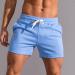 Nzwiluns Men's Bodybuilding Workout Shorts - Soft Cotton Gym Running Shorts in Medium Blue - Buy Online on GoSupps.com