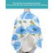 Floral Blue Barber Cape - Adjustable Hair Cutting Cape for All Ages | Watercolor Green Leaf Design | 55x63 Inch Hairdressing Accessory - Buy Online on GoSupps.com