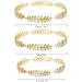 Minleer 3 Pack Roman Laurel Leaf Crown Tiara Greek Goddess Headband - Halloween Costume Accessories for Girls Women - Gold Leaf Head Wreath - Buy Online on GoSupps.com