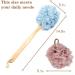 Shower Loofah Bath Sponge Set with Back Scrubber and Shower Brush - Body Exfoliating Spa Set for Men & Women - Blue & Pink 2 Piece - Buy Online on GoSupps.com