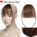 Clip In Bangs - 100% Remy Real Hair Medium Brown Extensions | Natural Smooth Fringe | Air Pony Hair Part #4 - Buy Online on GoSupps.com