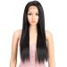 Joedir 13x4x4 Lace Front Wig - Long Straight Black Wig with Baby Hair Synthetic High-Temperature Resistant 180% Density - 76 CM - Buy Online on GoSupps.com