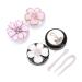 ARTIBETTER 2 Pairs Contact Lens Box Kit Rhinestone Flower Pattern Lens Travel Case Container Holder Portable Storage Box