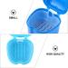 Milist Travel Containers - 3-Piece Plastic Prosthesis Set | Bath & Cleaning Holder with Sieve Basket | Light Blue Dark Blue White - Buy Online on GoSupps.com