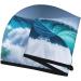 Ocean Wave Coral Velvet Dry Hair Cap with Buttons | Anti-Frizz for Curly Long & Thick Hair | Fast International Shipping - Buy Online on GoSupps.com