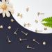 Beebeecraft 100PCS 24K Gold Plated Earring Studs with Butterfly Ear Back - DIY Jewelry Making Kit for Dangle Earrings (15x7mm) - Buy Online on GoSupps.com