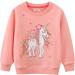 Girls Unicorn Sweatshirt - Long Sleeve Cotton Top for Kids, Ages 1-12 - Buy Online on GoSupps.com