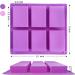 Set of 3 Silicone Soap Molds - 6 Cavities Rectangle Homemade Craft Soap Mold, Cake Mold, Chocolate Mold & Ice Cube Tray in Blue, Purple & Pink - Buy Online on GoSupps.com
