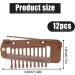 12pcs Brown Wig Clips with Safety Pins | Strong 10-Teeth Hair Extension Snap Combs for Secure Hold | Ideal for Girls, Women, Hijab, Tikka - Buy Online on GoSupps.com